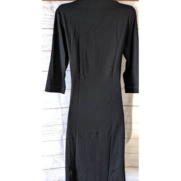L L Bean Women Jersey Knit Dress 3/4 Sleeves Jersey Princess Cut  Stretch Size S - Picture 2 of 12